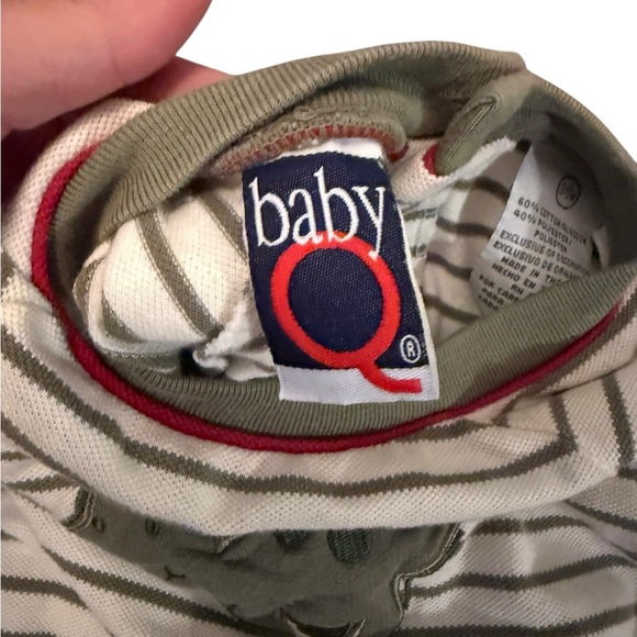 White and Green Bodysuit with Playful dinosaur design - Picture 3 of 4